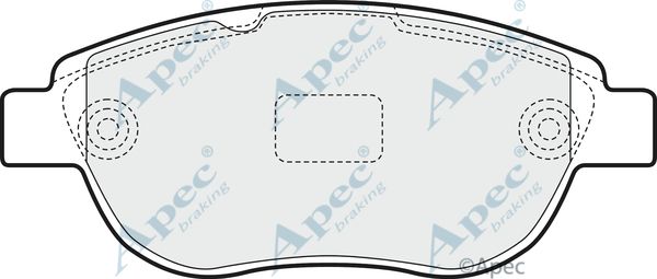 APEC BRAKING Комплект тормозных колодок, дисковый тормоз PAD1450